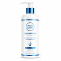 Shampoo bottle with a customizable logo on a white background