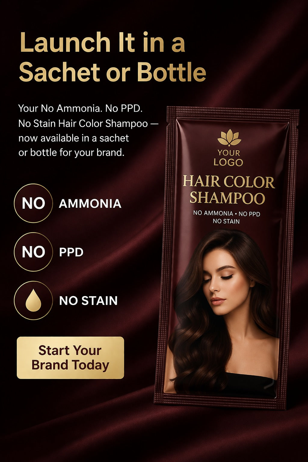 Hair Color Shampoo Sachet
